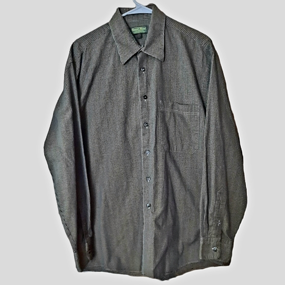 DAVID WOOD CLOTHIERS Button Up Checkered Shirt Mens Size L Portland Maine USA - Picture 6 of 8